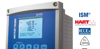 site-industries-cosmetiques A digital pH and conductivity meter with different logos.