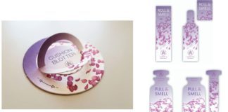 site-industries-cosmetiques Un flacon rose encapsulant une fleur rose.