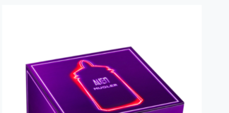 site-industries-cosmetiques A limited edition purple box with the word "Mugler", with a neon effect from Pure Trade.Keywords used: purple box, Mugler, Pure Trade, neon effect