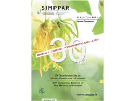 site-industries-cosmetiques Simpar 30 周年纪念海报，介绍 Simpar 报告活动。