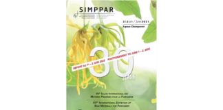 site-industries-cosmetiques Simpar 30 周年纪念海报，介绍 Simpar 报告活动。