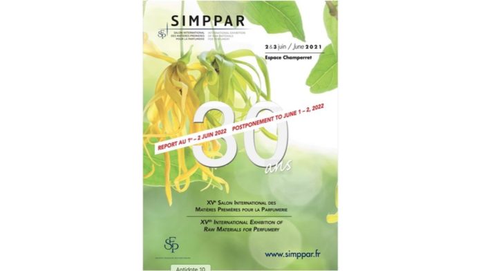 site-industries-cosmetiques Simpar 30 周年纪念海报，介绍 Simpar 报告活动。