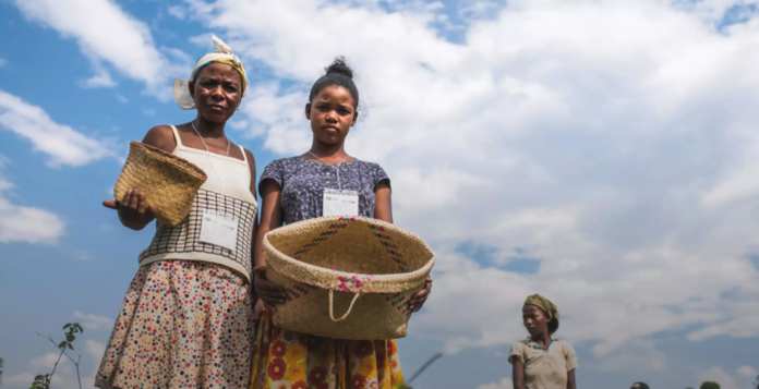 site-industries-cosmetiques Dos mujeres sostienen cestas en un campo, en el marco de la iniciativa "Action for Nature & People", apoyada por la Seppic y la UEBT.