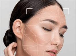 site-industries-cosmetiques An image of a woman's face with lines on it, celebrating the first anniversary of the Skinobs "preclinical" platform.