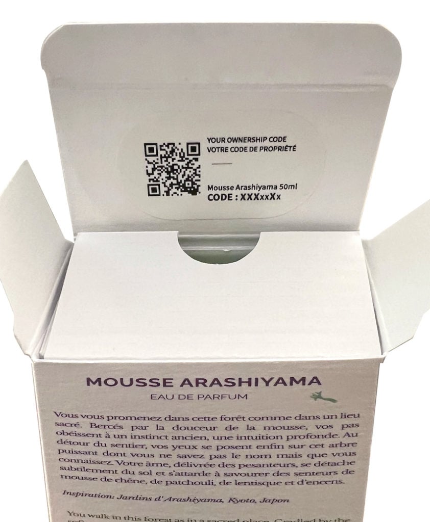 Le premier parfum inviolable grâce à la blockchain 1 Jardin Retrouve - 香水 - 产品信息