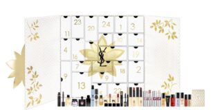 site-industries-cosmetiques Luxueux calendrier de l'Avent au design doré et blanc, cette superbe pièce comporte des portes numérotées de 1 à 24. Ci-dessous, découvrez une gamme de trésors de maquillage et de parfums, notamment des rouges à lèvres, des parfums et des joyaux de soins de la peau YSL Beauté.