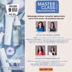 Cosmed 大师班:成功举办,480 名专业人士欣喜若狂 site-industries-cosmetiques 2025 年 10 月 9 日举办的 Cosmed MasterClass(化妆品管理大师班)的宣传海报,该大师班由顶尖专业人士主讲,主题包括法规新闻、PFAS 和国际最新动态,采用蓝白配色,重点介绍化妆品法规和行业成功经验。.