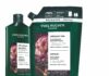 伊夫·罗谢将洗发水补充装容量扩大至600毫升 site-industries-cosmetiques 一瓶600毫升装的伊夫·罗谢修复护发洗发水及一瓶补充装。 两款产品均印有粉色洋蓟图案,并附有法语和英语的产品信息。洗发水补充装减少了70克塑料的使用,实现环保护发。.