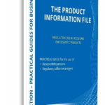 site-industries-cosmetiques 一本蓝色封面的手册，名为《产品信息手册》，内容涉及化妆品法规的指导建议，面向企业负责人及法规事务负责人。封底标有«系列——企业实用指南»字样。.