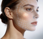 Sensores eletroquímicos e IA para medições biológicas na área da cosmética site-industries-cosmetiques O perfil de uma mulher, sobre o qual está sobreposta uma grelha numérica que realça as características do seu rosto. Apresenta uma maquilhagem luminosa nas maçãs do rosto e uma expressão neutra, tudo isto num fundo claro e liso.